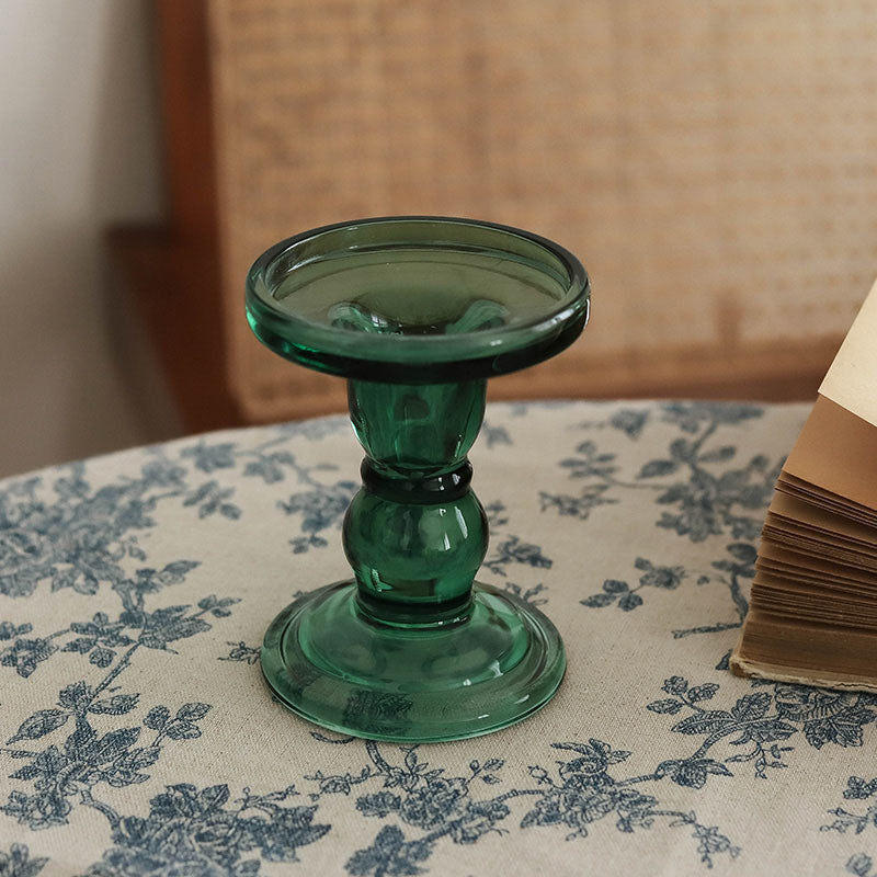 Roman column glass candlestick--A night with temperature