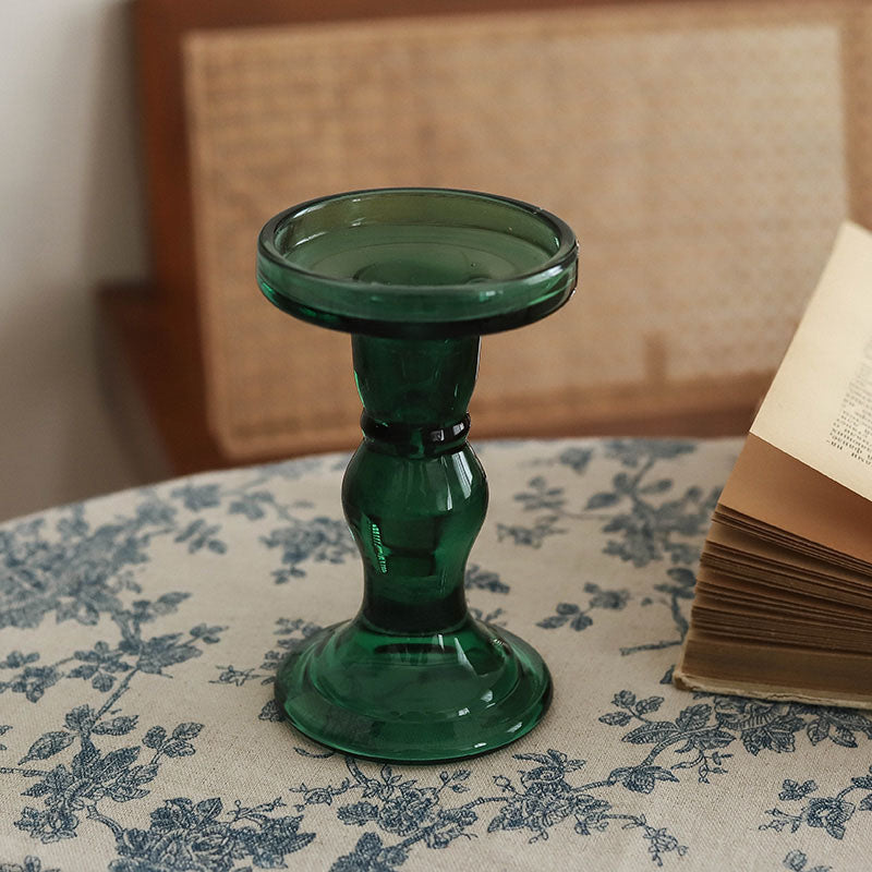 Roman column glass candlestick--A night with temperature