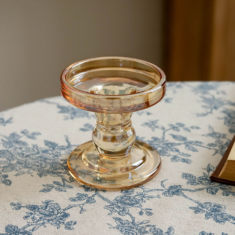 Roman column glass candlestick--A night with temperature