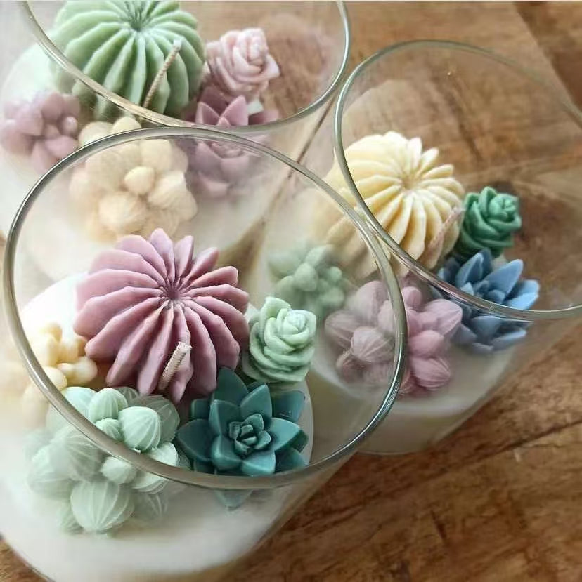 Succulents Candle