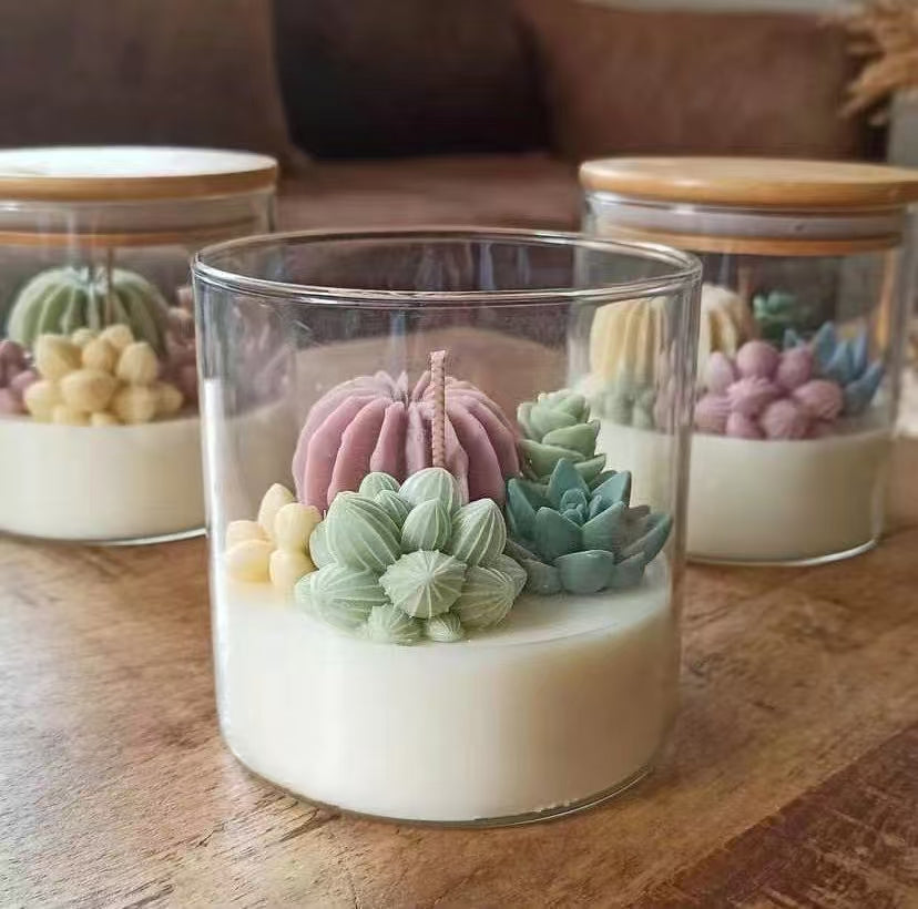 Succulents Candle