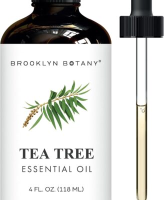 Brooklyn Botany Tea Tree Essential Oil - Huge 4 Fl Oz | 100% Pure and Natural, Steam Distilled, Premium Grade Oil with Dropper, for Aromatherapy, Diffuser and Massage